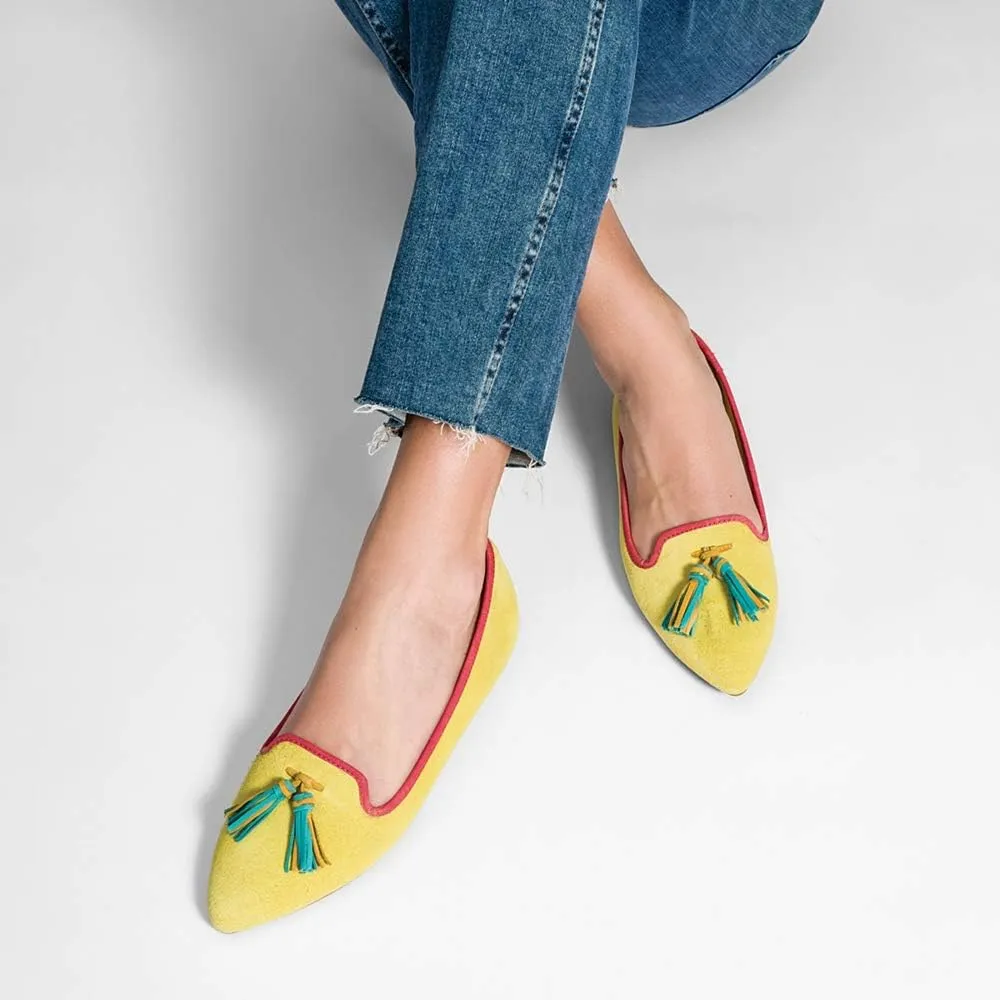 Hush Puppies Women's Sadie Tassel Slipon Loafer Flat
