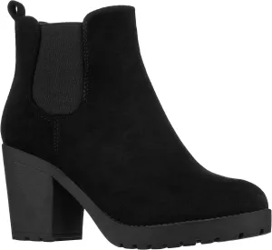 ILLUDE Women’s Classic Chelsea Bootie Chunky Mid Heel Rounded Toe Slip On Boots