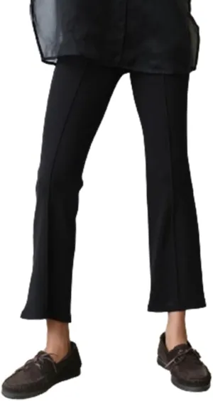 IMISSILLEB Women Ribbed Knit Flare Pants Solid Color Low Rise Stretch Seamless Bootcut Bell Bottoms Yoga Lounge Ankle Pants