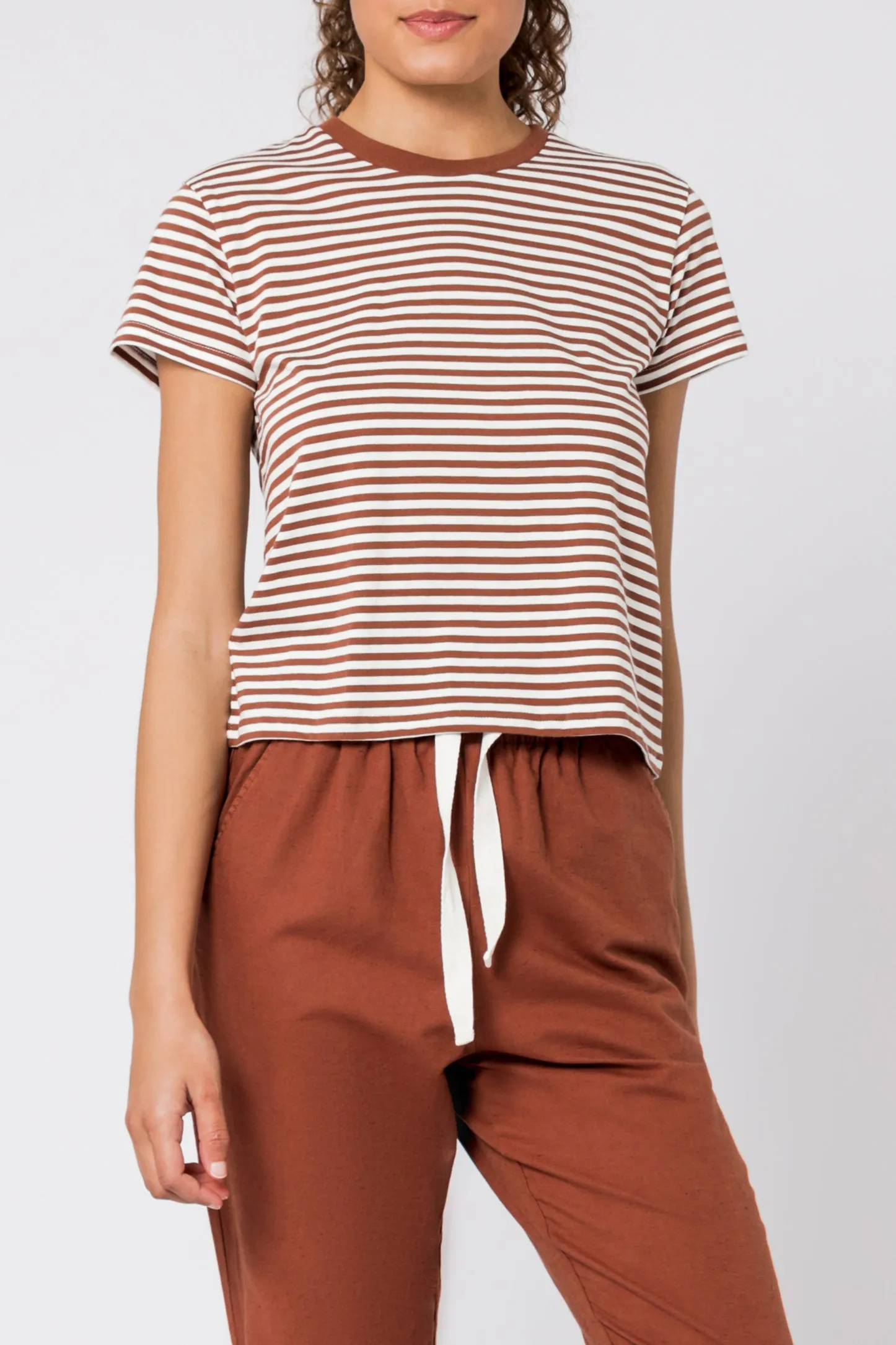 INDY STRIPE RINGER TEE