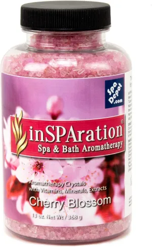 inSPAration Cherry Blossom Aromatherapy Crystals for Spa, Hot Tub & Bath 13 oz.