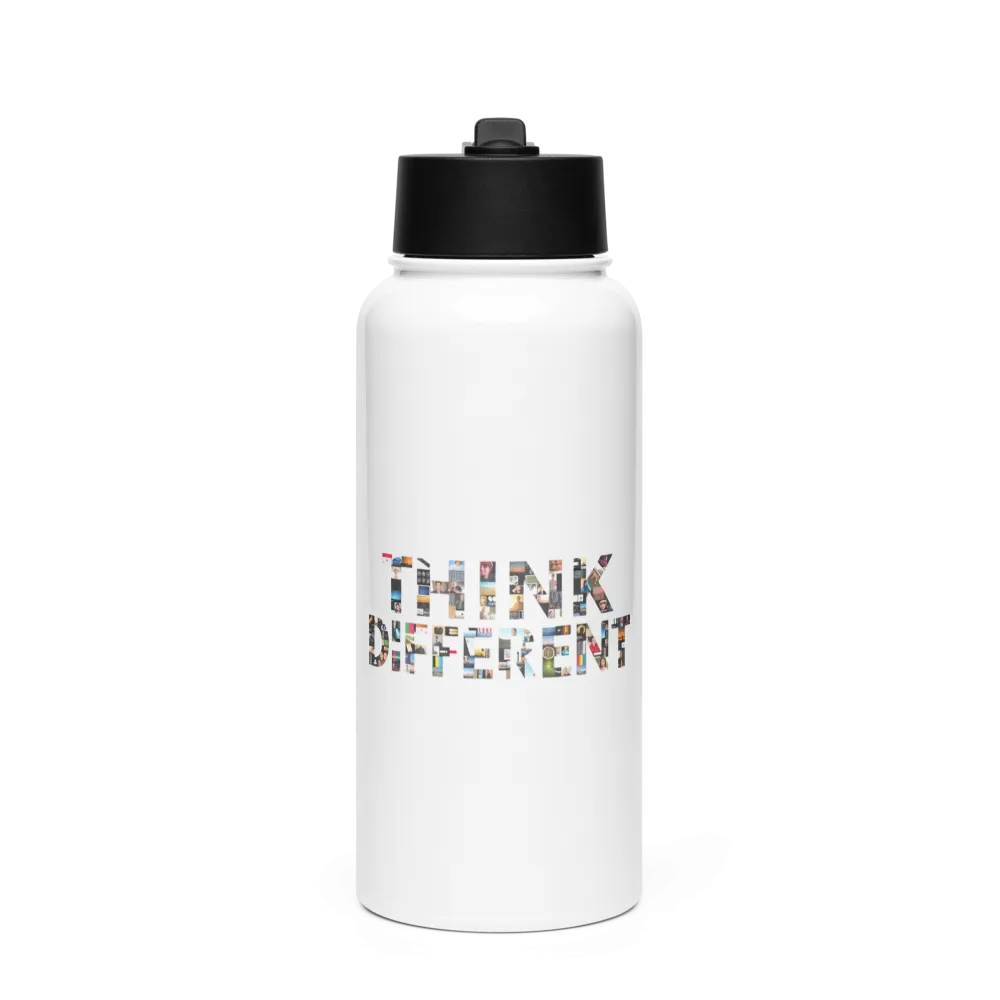 Insulated Stainless Steel Water Bottle with Straw Lid