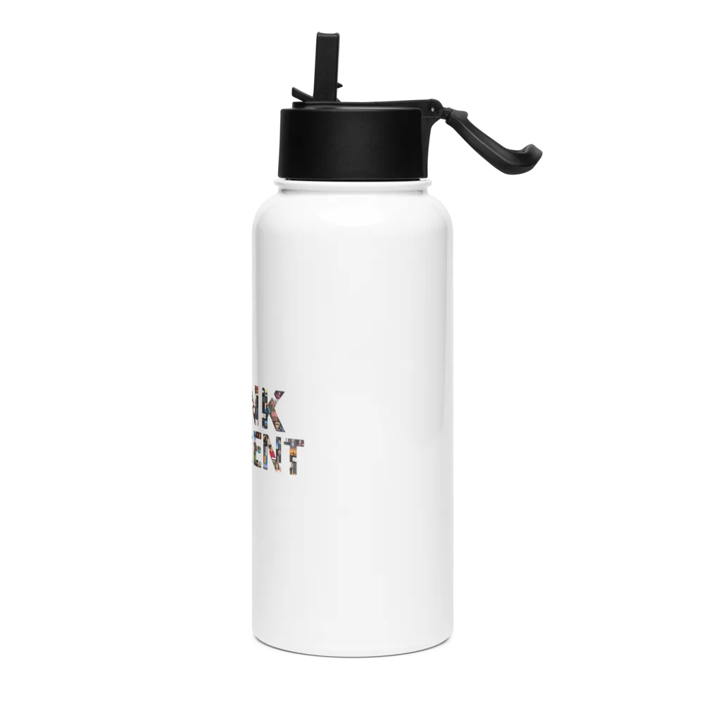 Insulated Stainless Steel Water Bottle with Straw Lid