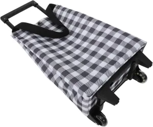 iplusmile Rolling Shopping Cart on Wheels Collapsible Grocery Tote Bag Extendable Handle for Supermarket