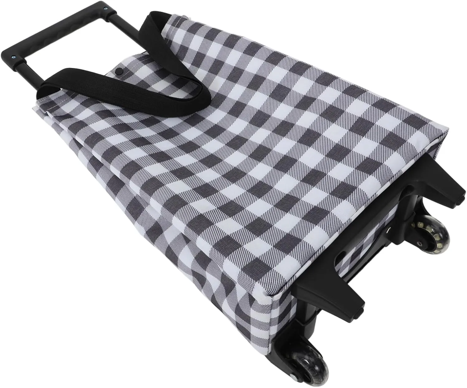iplusmile Rolling Shopping Cart on Wheels Collapsible Grocery Tote Bag Extendable Handle for Supermarket