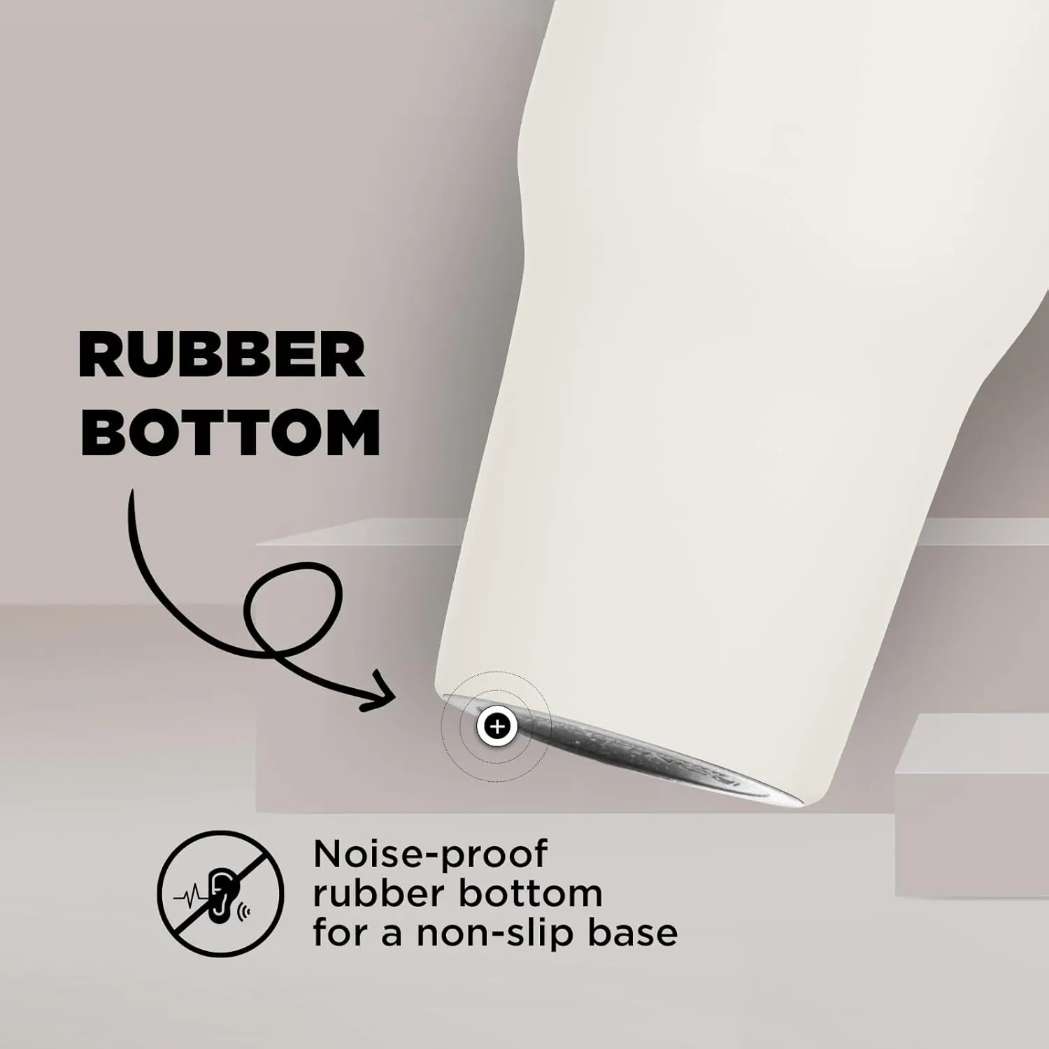 IRON °FLASK Sidekick Insulated Water Tumbler with Straw & Foldable Handle -Stainless Steel Leak-Proof Bottle, Non-Slip Base & Fits Cup Holders for Hot, Cold Drinks - Travel Mug - 30 Oz, Cashmere Cream