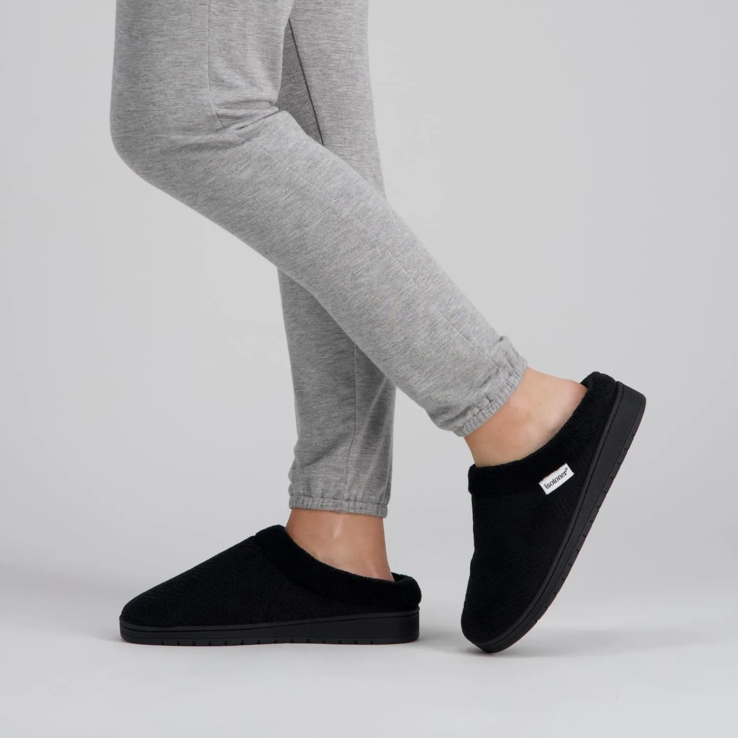 isotoner Women's Diamond Microterry Gemma Clog Slipper