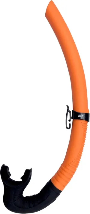 IST Dry Top Foldable Snorkel for Freediving & Spearfishing, Flexible Roll Up Design, Compact for Travel