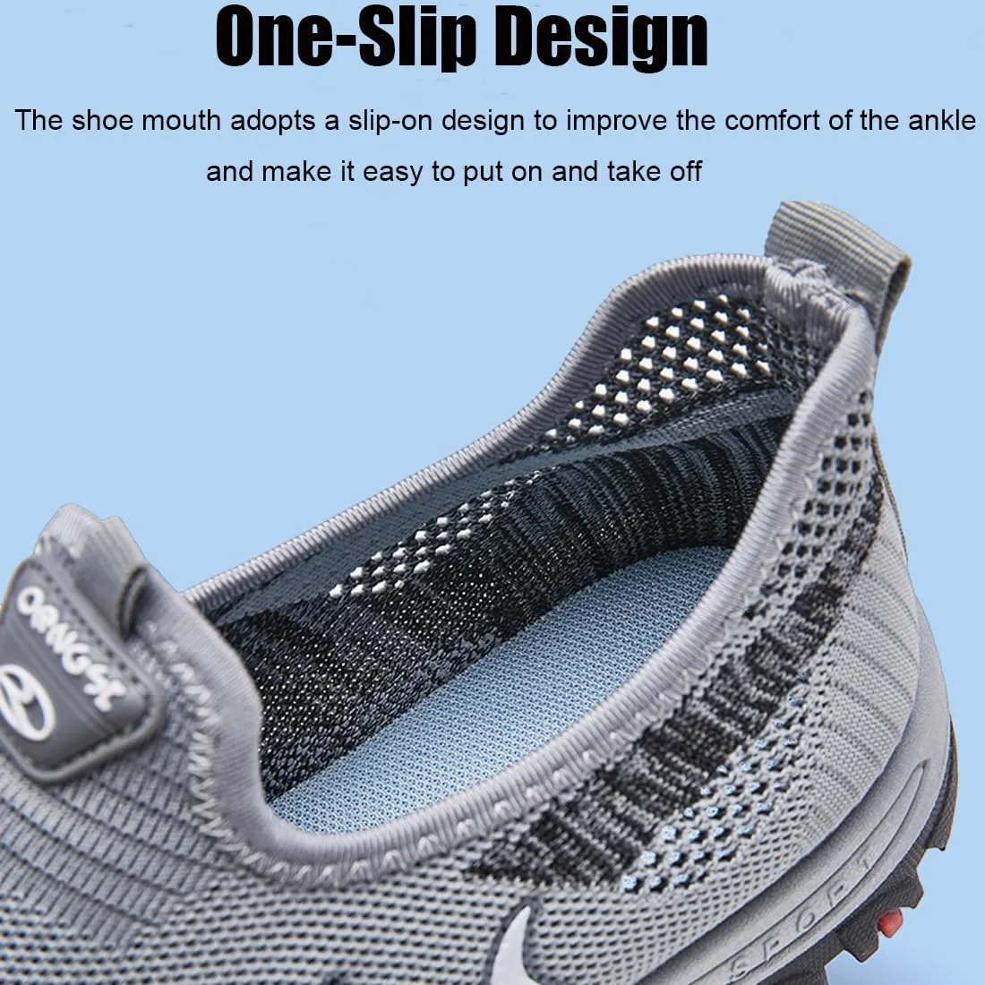 Jar-V Cooling Comfort Sneakers, Breathable Quick-Dry Mesh Walking Shoes, Non-Slip Cushioned Sole, for Long Standing & Walking