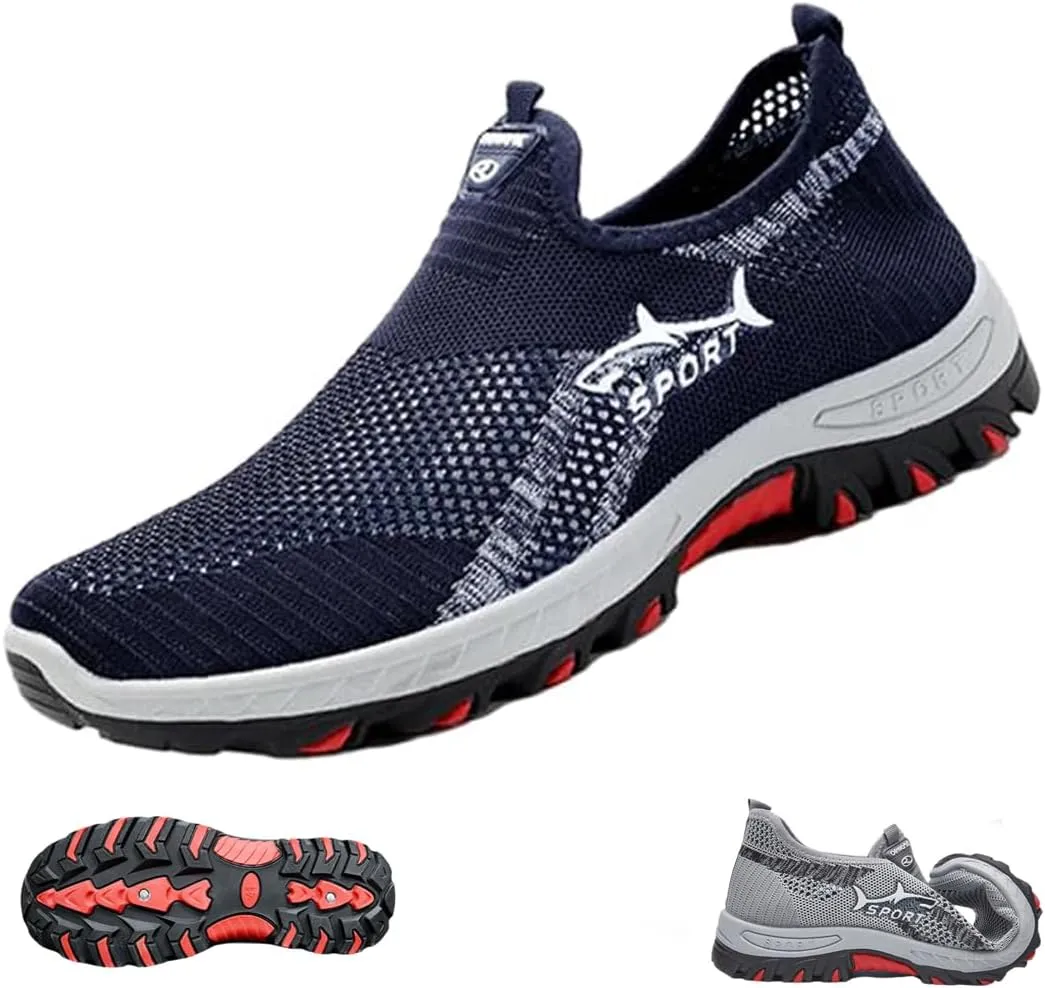 Jar-V Cooling Comfort Sneakers, Breathable Quick-Dry Mesh Walking Shoes, Non-Slip Cushioned Sole, for Long Standing & Walking