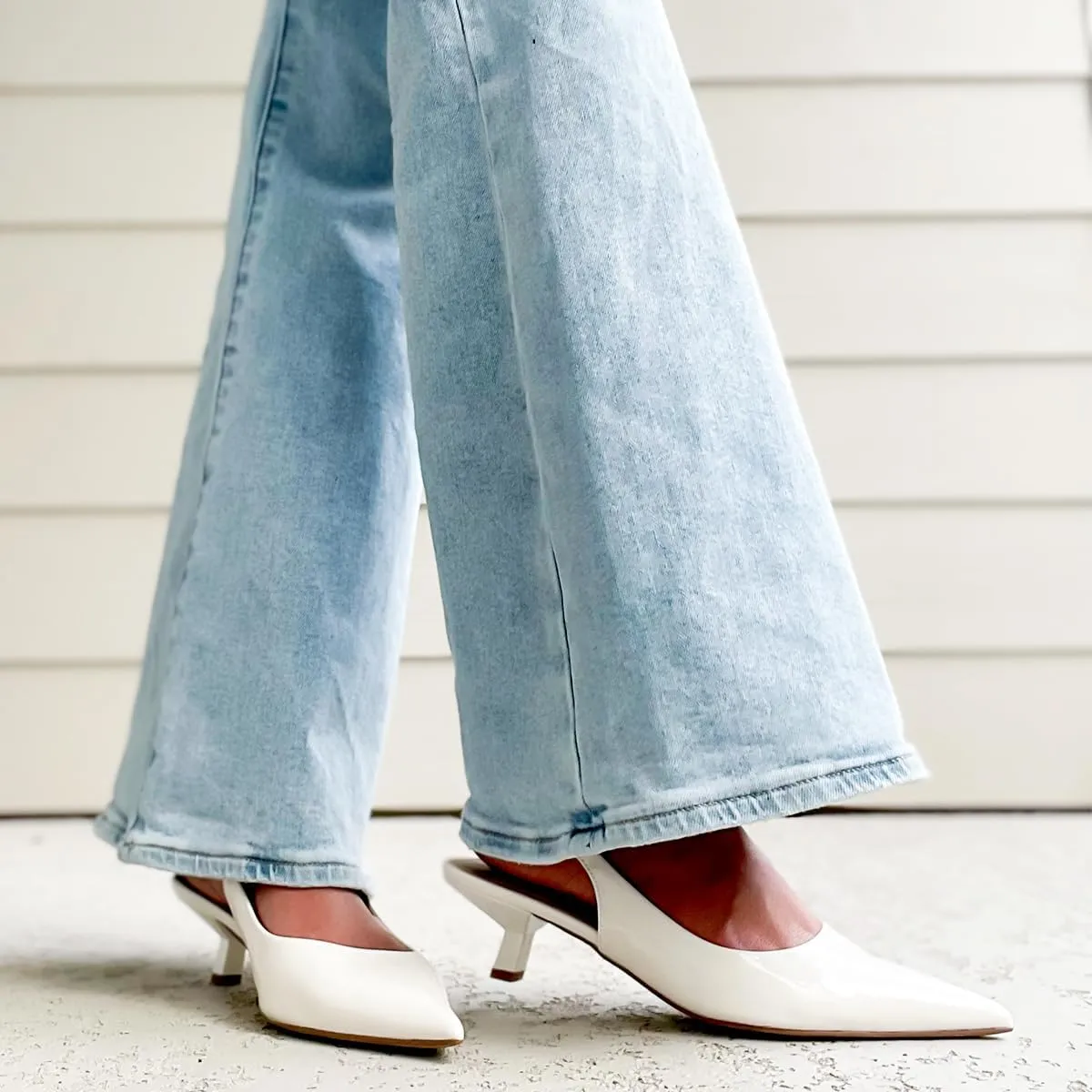 JENN ARDOR Slingback Heels for Women Low Heels Dress Shoes Kitten Pumps Dressy Heeled Sandals Wide Width Fashion Casual Shoes