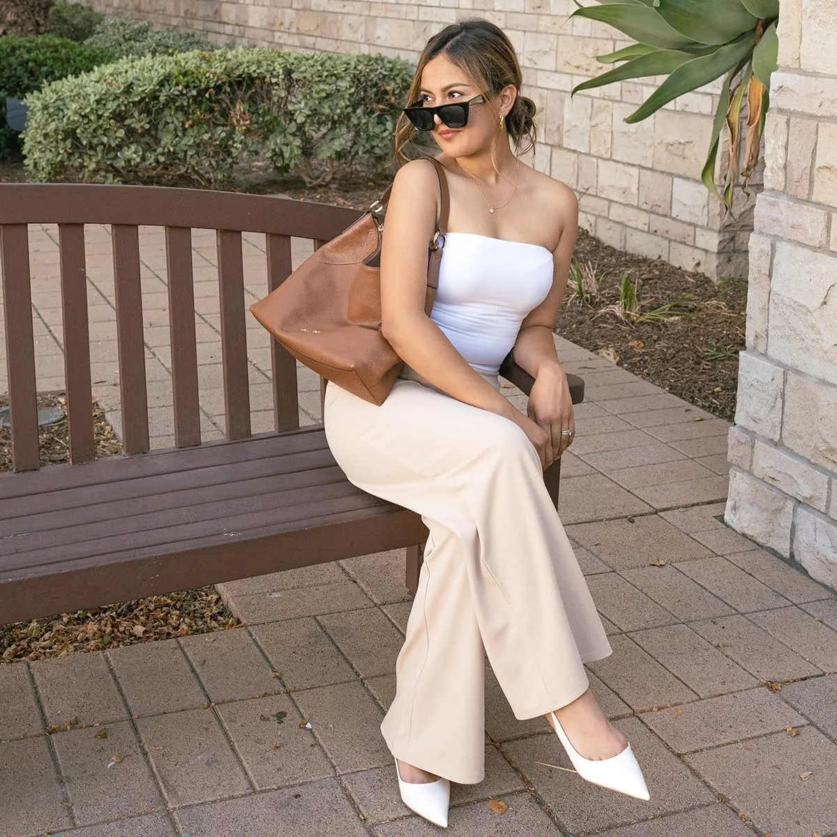 JENN ARDOR Slingback Heels for Women Low Heels Dress Shoes Kitten Pumps Dressy Heeled Sandals Wide Width Fashion Casual Shoes