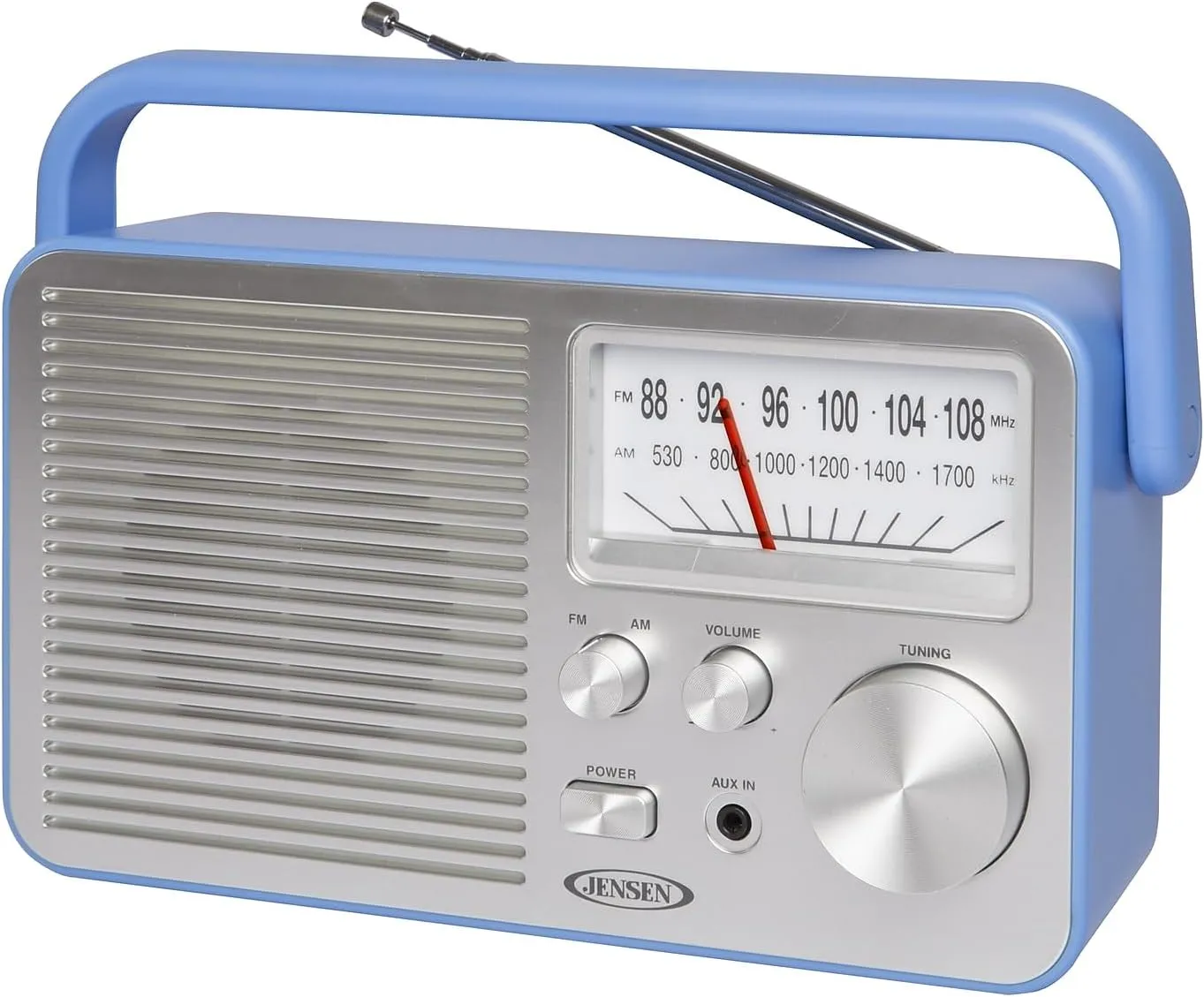 JENSEN MR-750-BL MR-750 Portable AM/FM Radio (Blue)