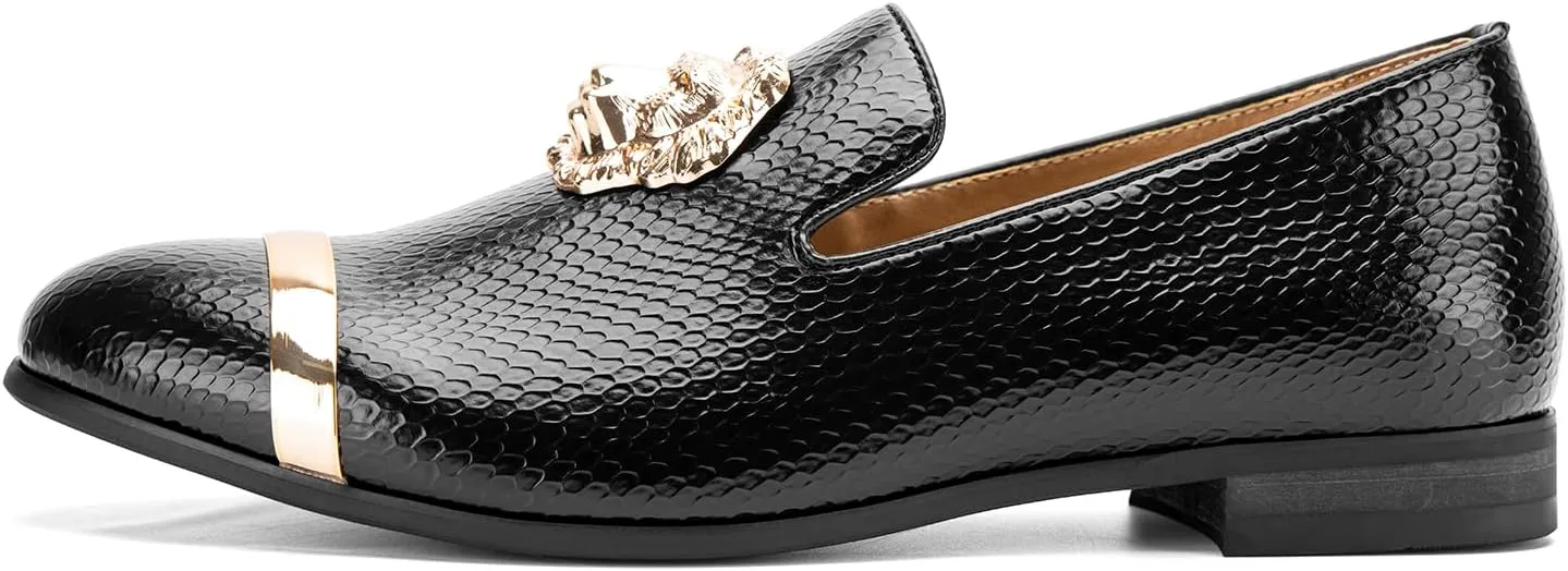 JITAI Men's Penny Slip-On Leather Lined Loafer Luxury Men Shoes Casual Dress Disco Shoes