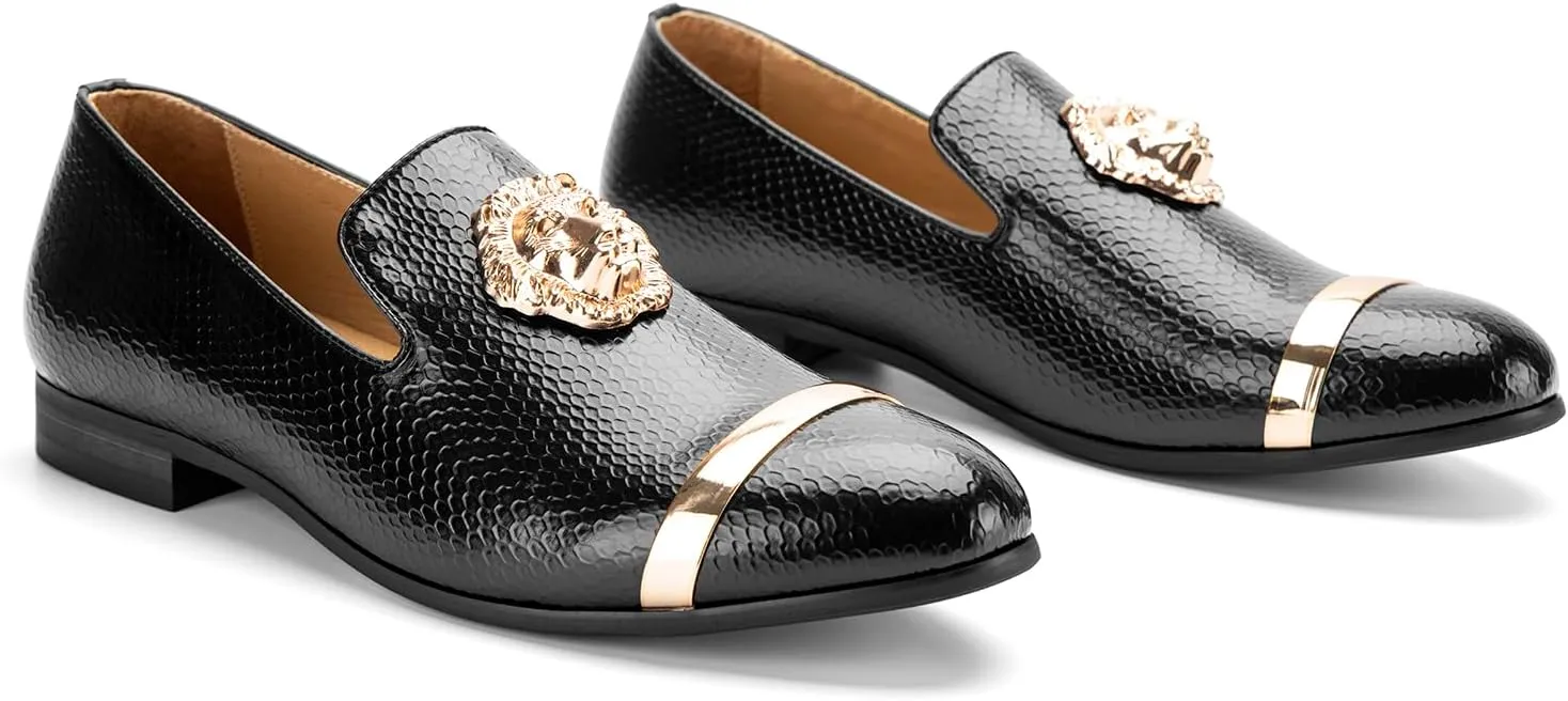 JITAI Men's Penny Slip-On Leather Lined Loafer Luxury Men Shoes Casual Dress Disco Shoes