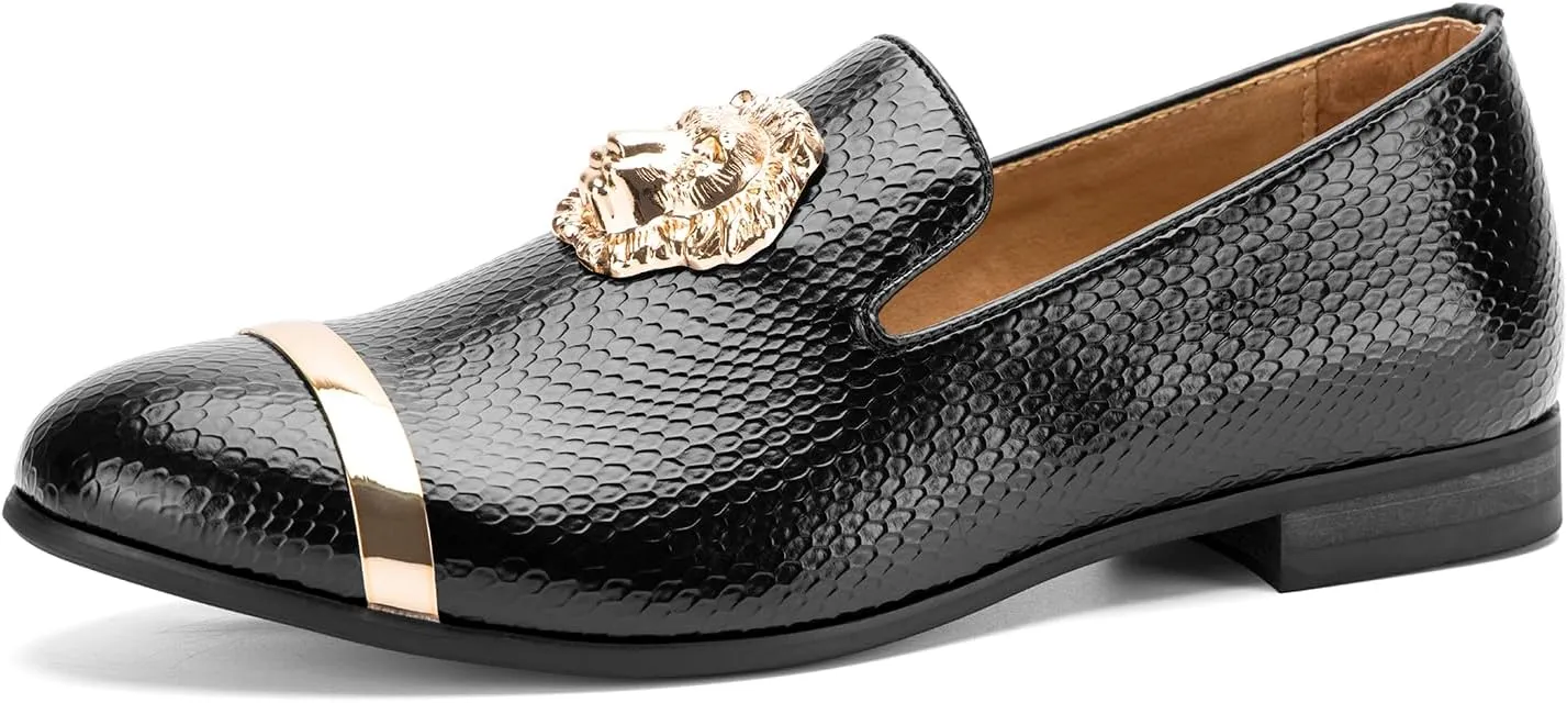 JITAI Men's Penny Slip-On Leather Lined Loafer Luxury Men Shoes Casual Dress Disco Shoes
