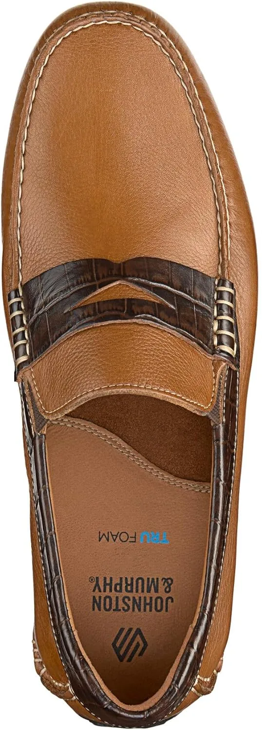 Johnston & Murphy Cort 2.0 Penny Loafers, Casual Dress Loafers for Men, Slip-On Moccasins