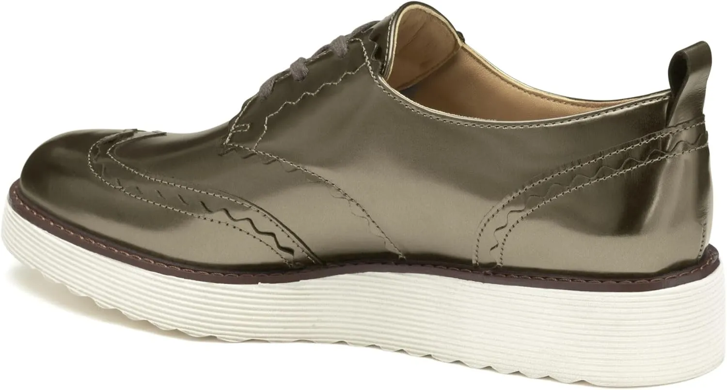 Johnston & Murphy Mitzi Scalloped Oxford Shoes for Women – 1.25” Platform Shoes, Women’s Slip On Oxfords
