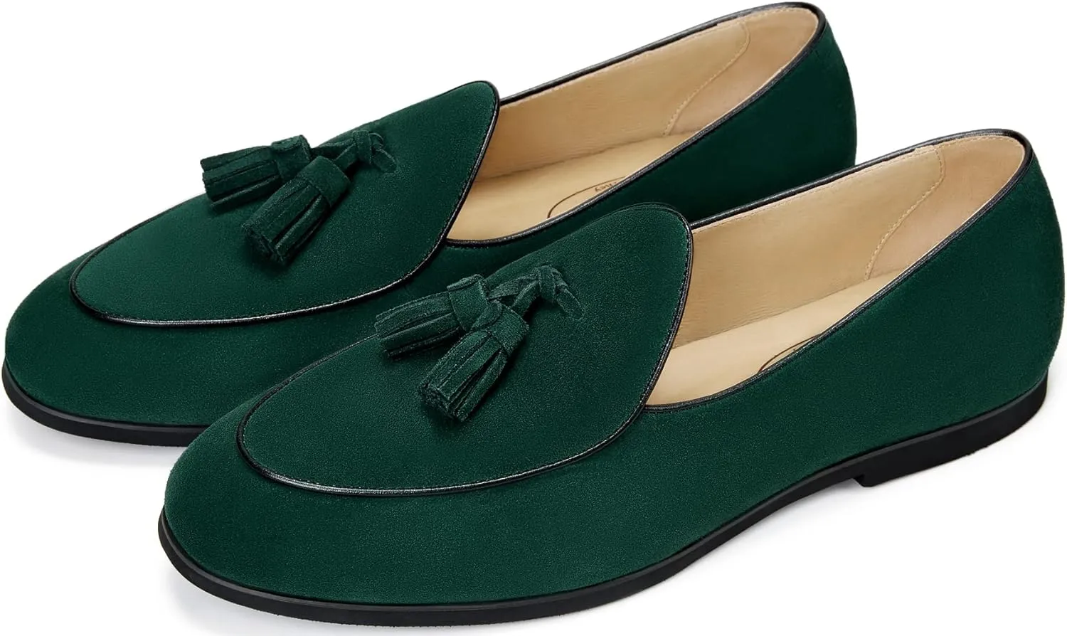 Journey West Men's Vintage Loafers for Men Belgian Loafers Slip-on Loafer Penny Loafer Casual Loafers