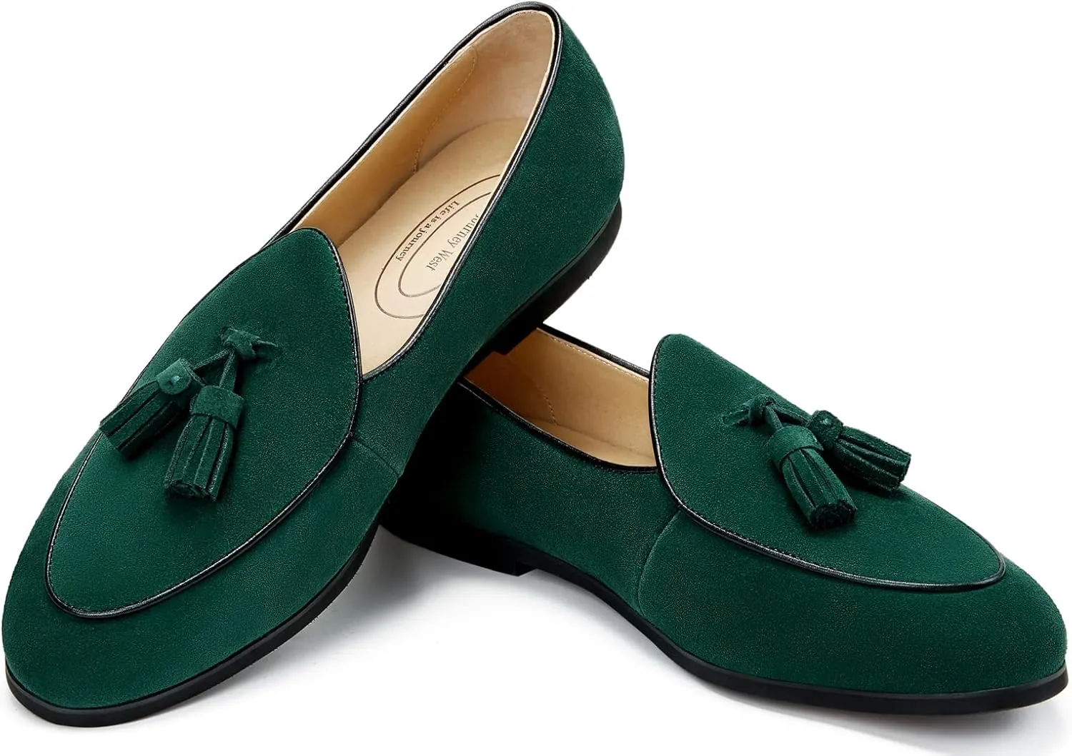 Journey West Men's Vintage Loafers for Men Belgian Loafers Slip-on Loafer Penny Loafer Casual Loafers