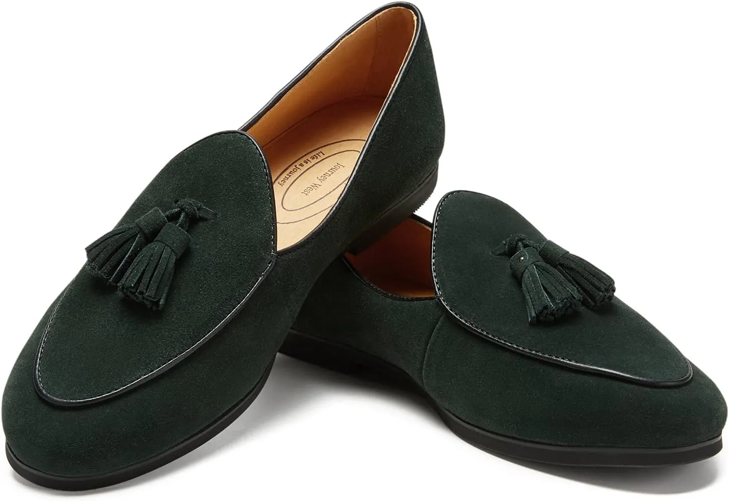 Journey West Men's Vintage Loafers for Men Belgian Loafers Slip-on Loafer Penny Loafer Casual Loafers