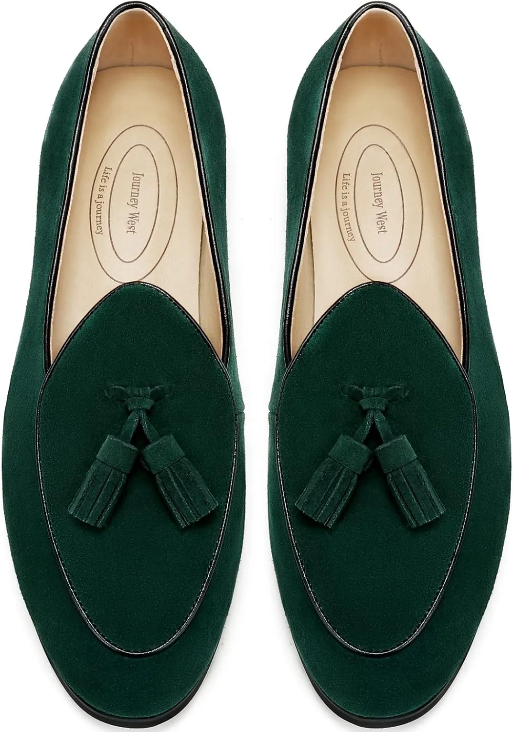 Journey West Men's Vintage Loafers for Men Belgian Loafers Slip-on Loafer Penny Loafer Casual Loafers