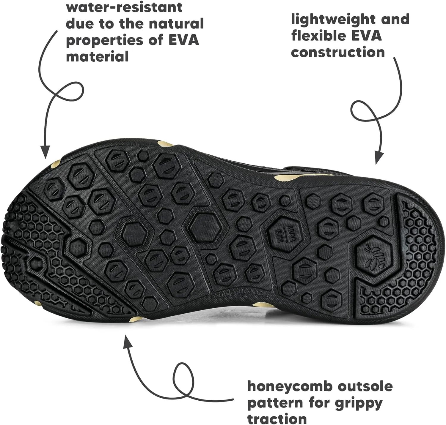 Joybees Men's Trekking Clog - Rubber Garden Clogs for Men, Outdoor Sport Sandals, Foam Water & Sand Shoes with Arch Support for Work, Waterproof