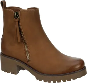 Judy - Women's Casual Chelsea Slip-On Lugged Ankle Boots