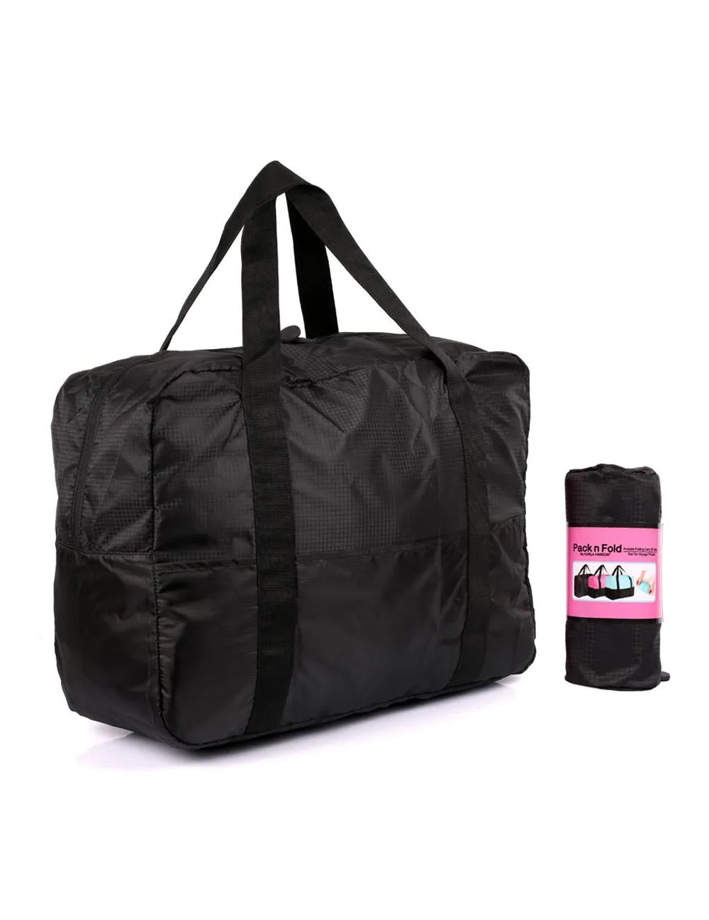 Karla Hanson Pack n Fold Foldable Travel Duffel Bag (3 Colors)