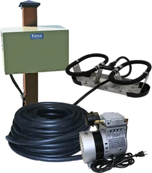 Kasco Robust-Aire Diffused Aeration System – Post Mount – 1 Diffuser, 1/4HP, 120V Pond Aeration - RA1-PM