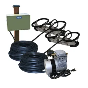 Kasco Robust-Aire Diffused Aeration System – Post Mount – 2 Diffuser, 1/4HP, 120V Pond Aeration – RA2-PM