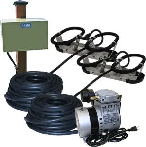 Kasco Robust-Aire Diffused Aeration System – Post Mount – 2 Diffuser, 1/4HP, 120V Pond Aeration – RA2-PM
