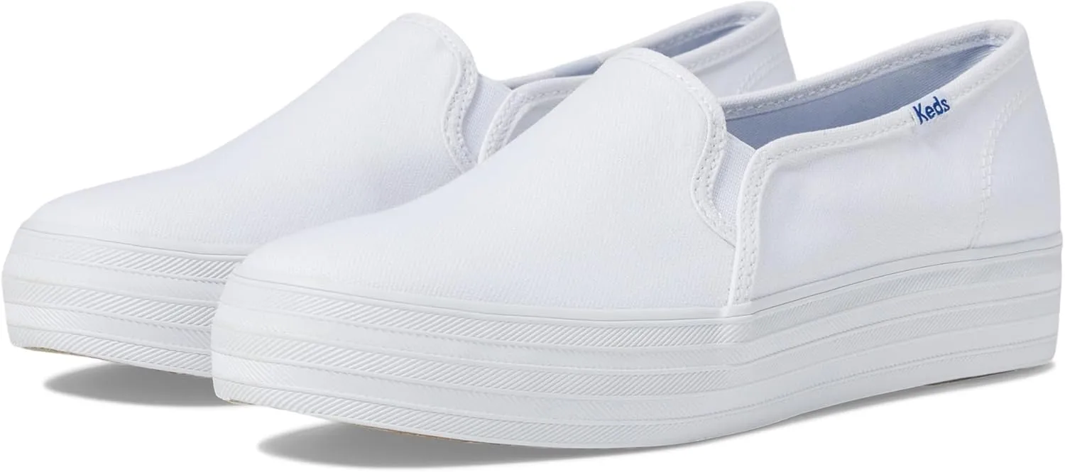Keds Triple Decker Canvas Shoes for Women - Durable Canvas Upper - Breathable Lining - Cushioned Insole