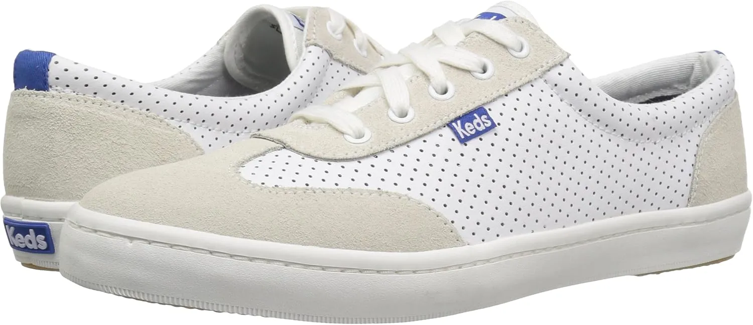Keds Women's Tournament Retro Court Perf Leather Fashion Sneaker