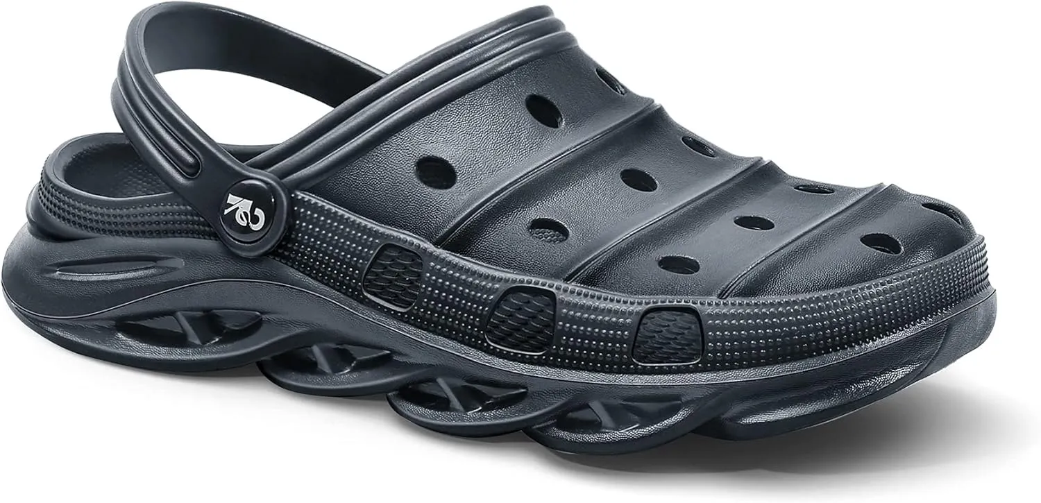 KEMISANT Men Clogs, Unisex Slip-on Yard Garden Shoes Mules Cleaner Shoes House Work Cushioned Supportive