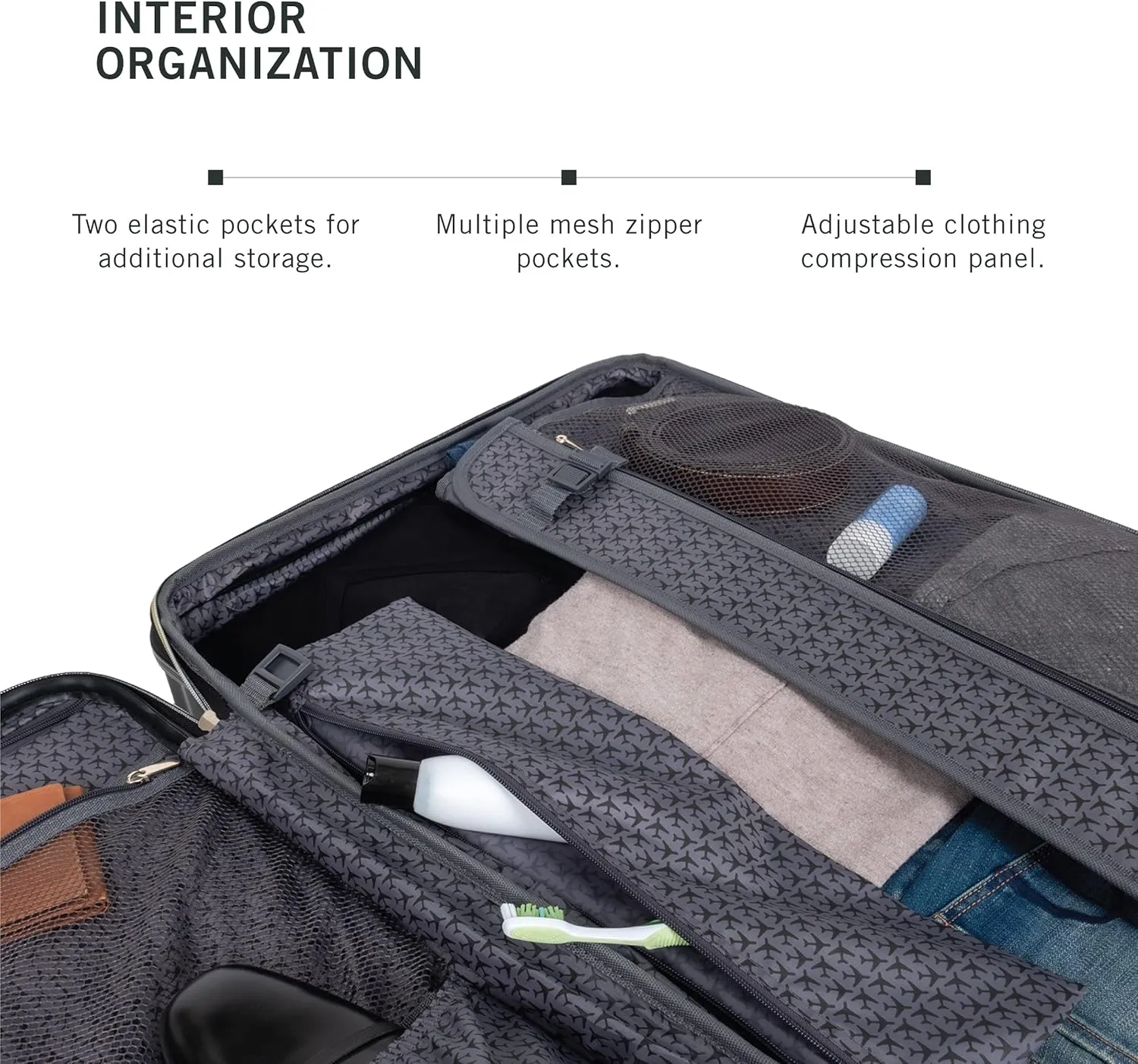 Kenneth Cole REACTION Madison Square Lightweight Hardside Chevron Expandable Spinner Luggage, Emerald, 28-Inch Checked
