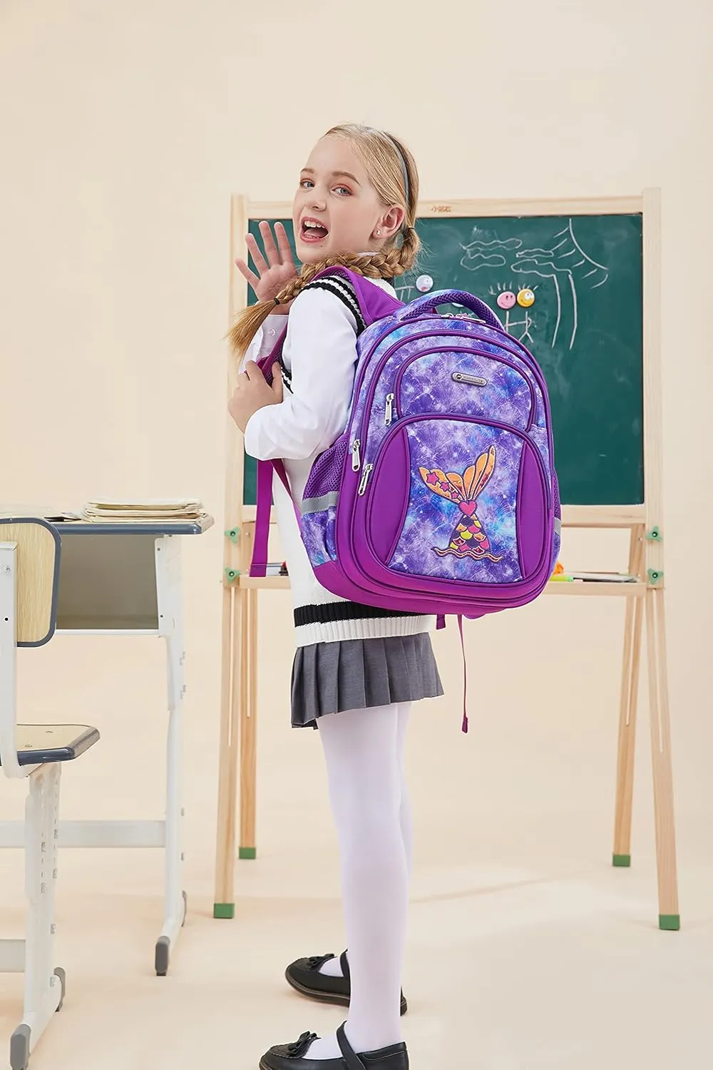 Kids Backpack for Girls Preschool Elementary Kindergarten School Bag 15.6″ Multifunctional Cute Large Capacity