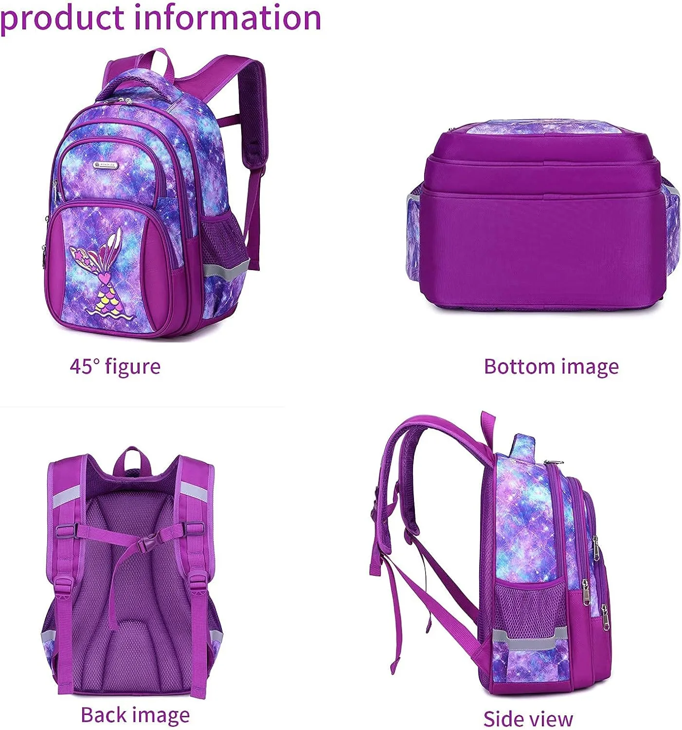 Kids Backpack for Girls Preschool Elementary Kindergarten School Bag 15.6″ Multifunctional Cute Large Capacity