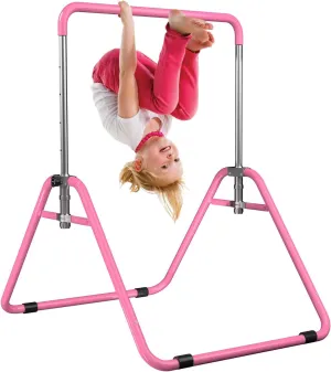 Kids Gymnastics Bar Gymnastic Equipment for Home Adjustable Height Gymnastic Training Bar Gymnastic Stuff for 3-7 Years Old Girls