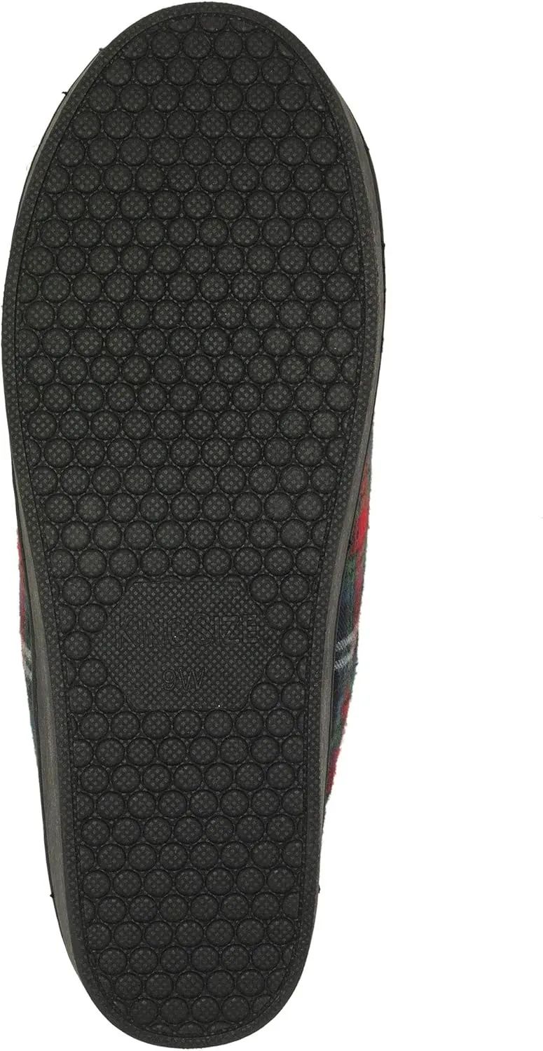 KingSize Men's Wide Width Fleece Clog Slippers