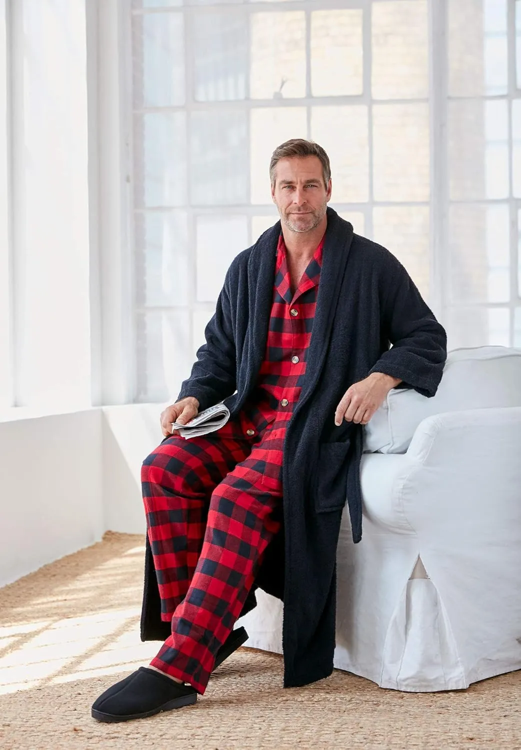 KingSize Men's Wide Width Fleece Clog Slippers