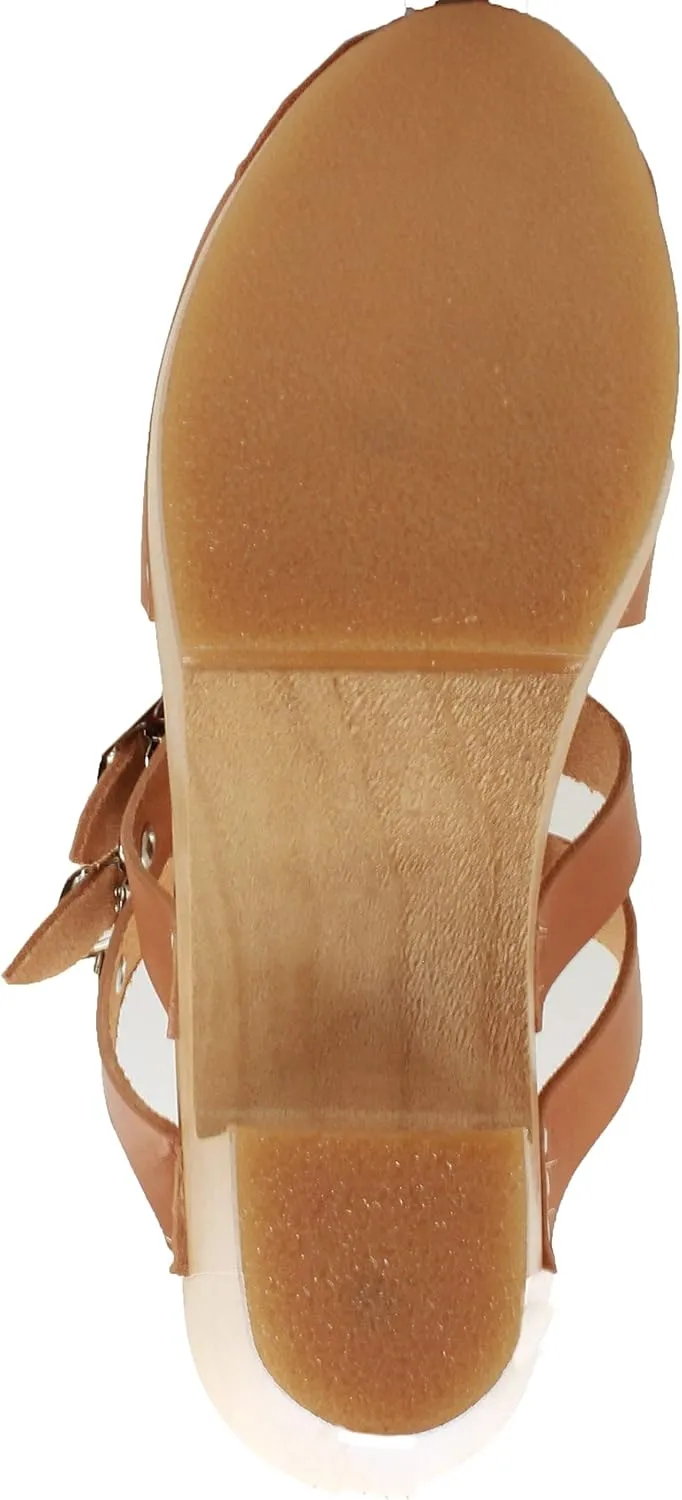 KLÄGN Swedish Wooden Mid-Heel Clogs