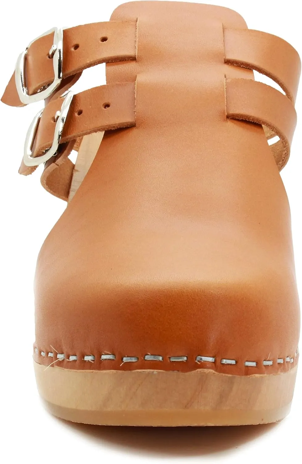 KLÄGN Swedish Wooden Mid-Heel Clogs