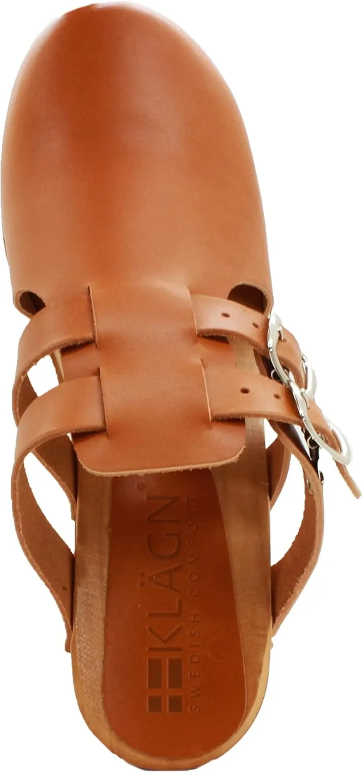 KLÄGN Swedish Wooden Mid-Heel Clogs