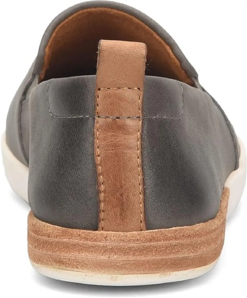KORK-EASE Peyton Women's Slip-On - Hand-Finished Leather with Inset Stacked Heel Detail for a Unique Look