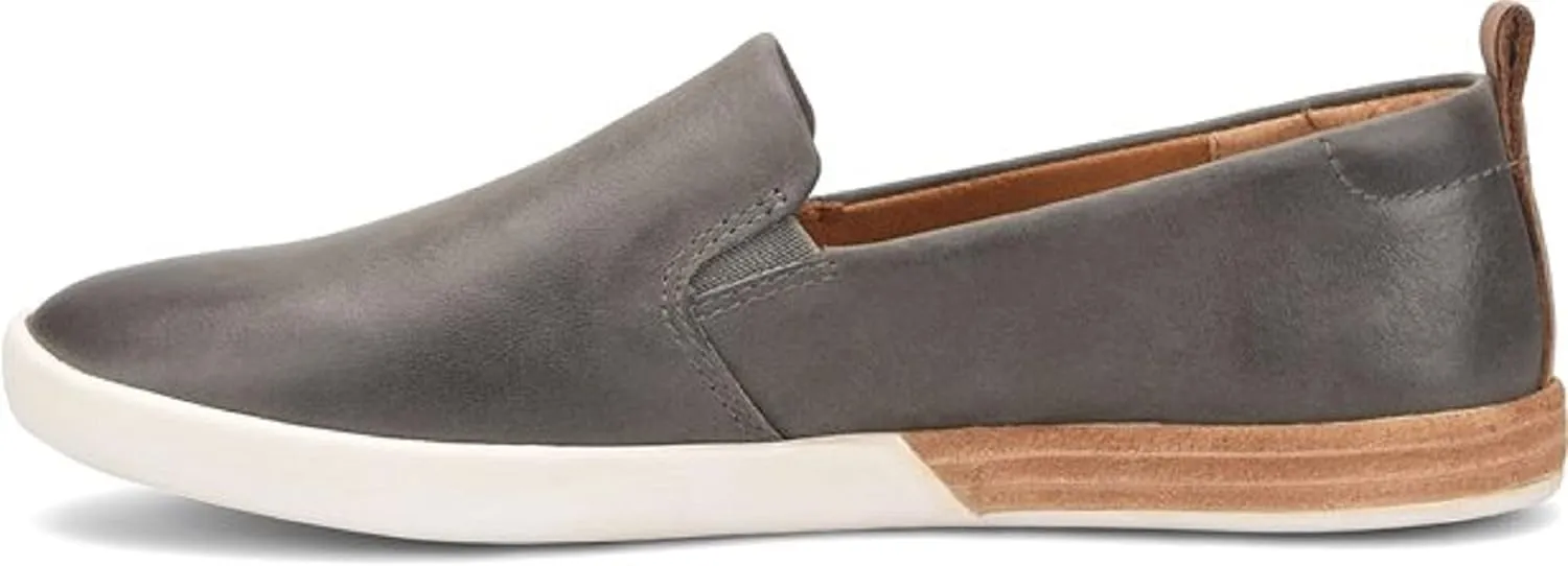 KORK-EASE Peyton Women's Slip-On - Hand-Finished Leather with Inset Stacked Heel Detail for a Unique Look
