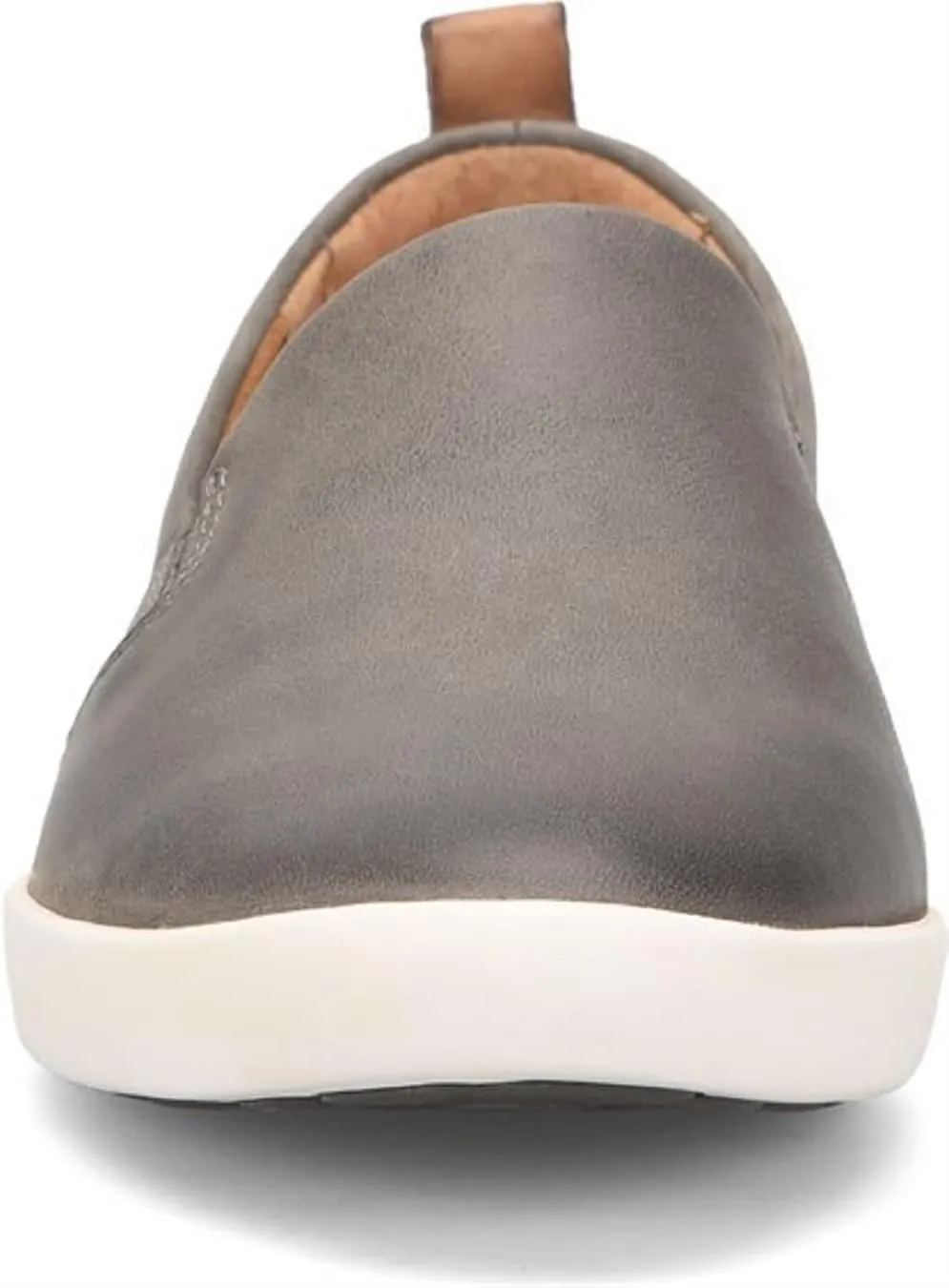 KORK-EASE Peyton Women's Slip-On - Hand-Finished Leather with Inset Stacked Heel Detail for a Unique Look