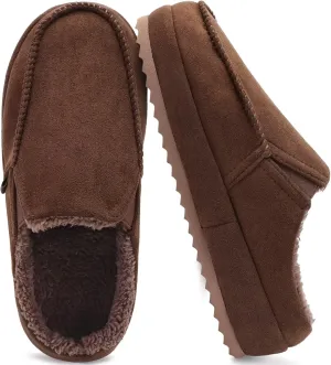 KuaiLu Womens Clog Slippers Cozy Suede Warm Plush Lined Arch Support Faux Fur House Ladies Bedroom Slippers Comfy Orthopedic Memory Foam Plantar Fasciitis Home Indoor Outdoor Shoes Brown US7