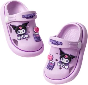 Kuromi & Heart Clogs Slip on Water Shoes Casual Summer for Girls Kids Children