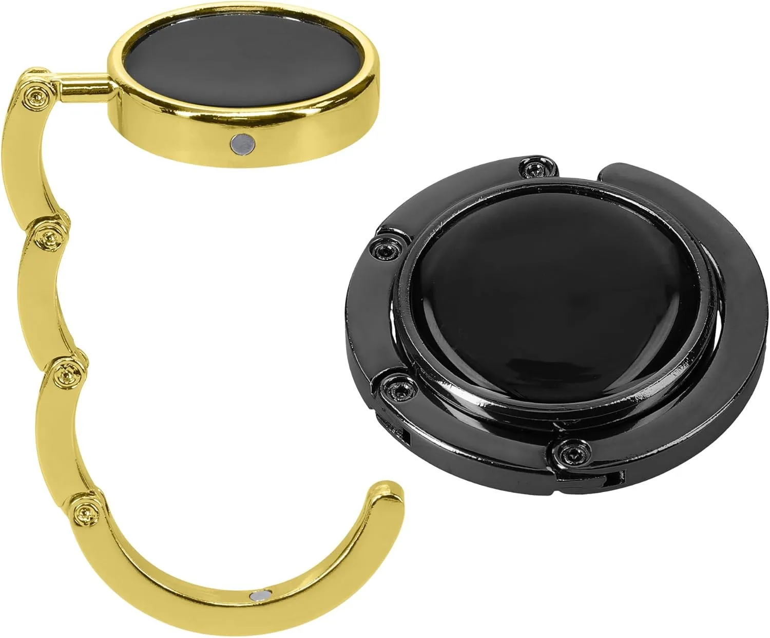 kwmobile Purse Hanger for Table (Set of 2) - Purse Hook for Table - Folding Handbag Hanger - Portable Bag Holder